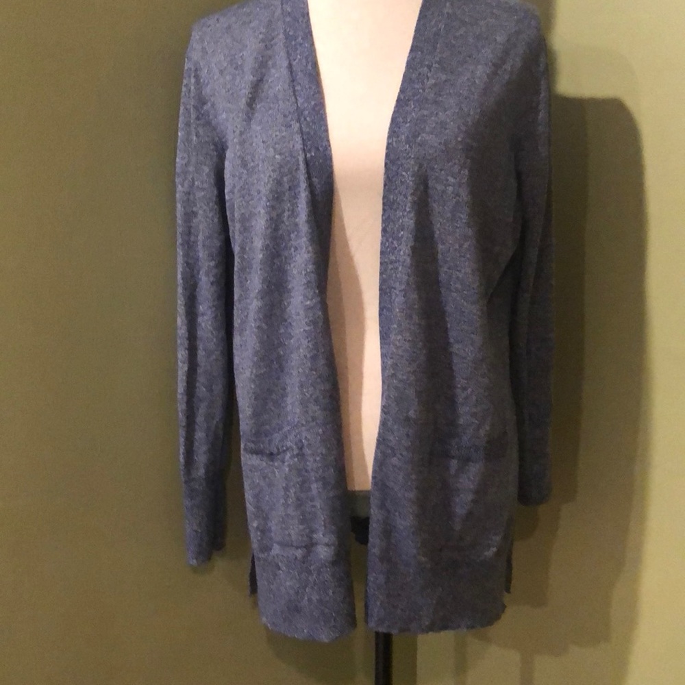 Gap Long Heather Blue Cardigan Light Spring Large